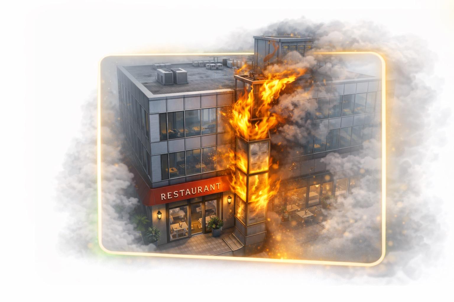 Горяща кухня в ресторант